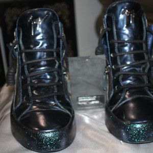 Giuseppe Zanotti Navy Mirror CINA Mid Sneaker UK42